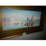 An old watercolour Venetian scene, signed but indistinct.