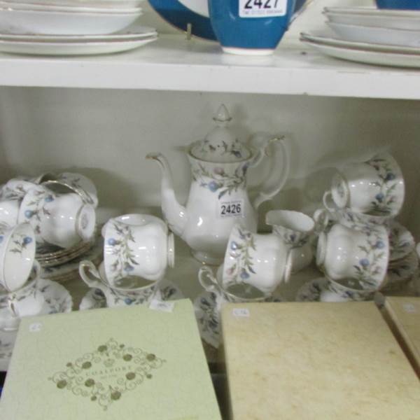 37 pieces of Royal Albert Brigadoon pattern tea ware.