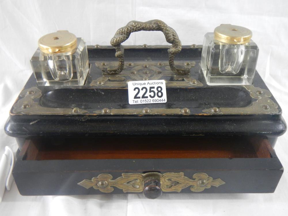 A good early 20th century inkstand in good original order.