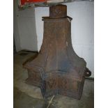 A mid Victorian cast iron water hopper, dated 1863.