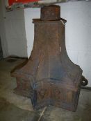 A mid Victorian cast iron water hopper, dated 1863.