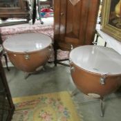 A pair of Premier Timpani drums.