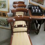 A set of 4 dining chairs.