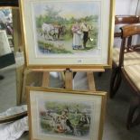 A pair of framed and glazed Edouard Devat-Ponsan (French 1847-1913) lithographic prints entitled