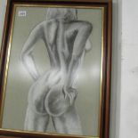 A framed and glazed nude study.