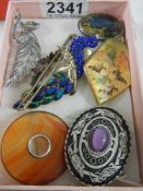 A good selection of brooches.