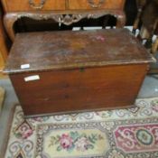 A pine tool box.