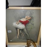 A framed and glazed ballet print.