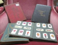 3 albums of old cigarette cards and an album of Bible Lesson Pictures