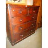 A Victorian mahogany 2 over 3 chest of drawers.