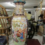 A large 20th century Chinese vase. Vase measures approx 90cm high.