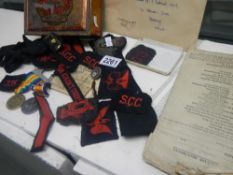 A quantity of WW1 medals and badges, DVR Brook 8911484 and ephemera.