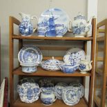 A mixed lot of blue and white including Royal Grafton, Wood & Sons, Johnson Bros etc.