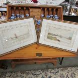 A pair of framed and glazed watercolours signed G M Avondale.