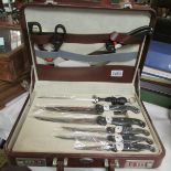 A cased set of Prima chef's knives.