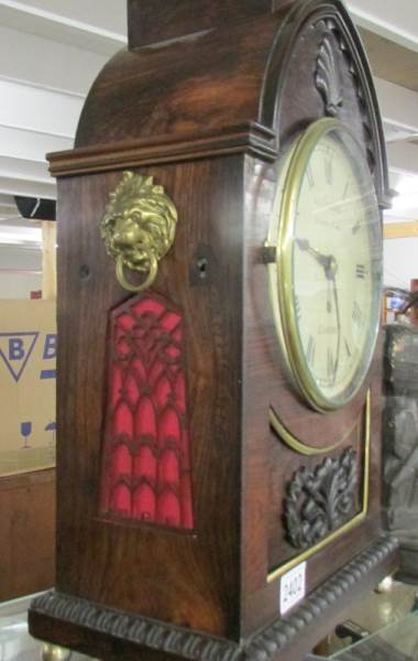 A mid to late 19th century single fusee bracket clock, maker A. J. Taylor, 21, Fetter Lane, London. - Image 10 of 11