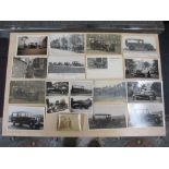 A collection of Postcards and photographs including from Lincoln undertakers and cab proprietors