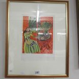 A Henri Matisse (1869-1954) pencil signed lithographic print entitled 'Jeune Fille En Vert Dans