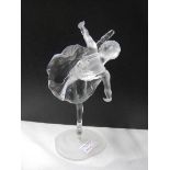 A boxed Swarovski crystal ballerina figure.