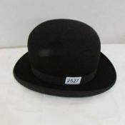 A bowler hat marked Woodrow, 46 Piccadilly, London and Mawer & Collingham Ltd.