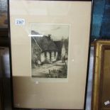 A framed and glazed Louis Whirter (1873-1932) etching entitled 'Burns' Masonic Lodge Tarbolton',