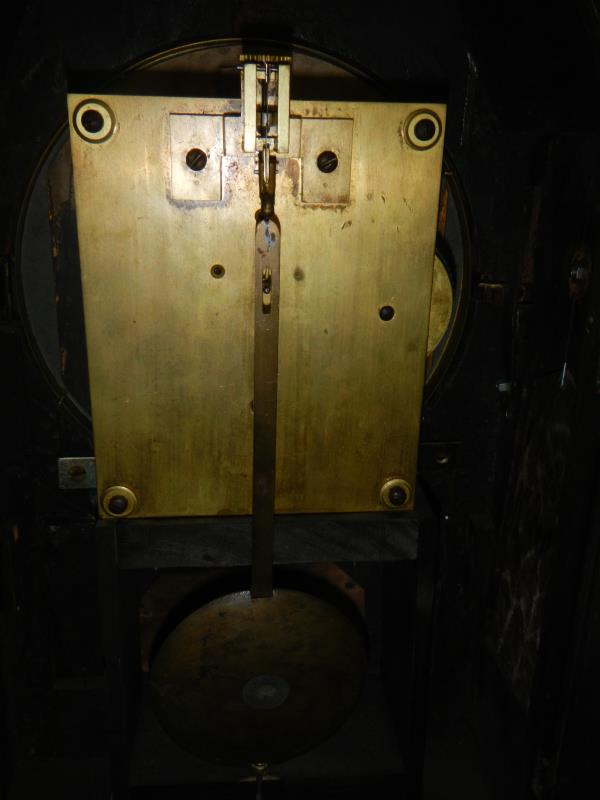 A mid to late 19th century single fusee bracket clock, maker A. J. Taylor, 21, Fetter Lane, London. - Image 9 of 11