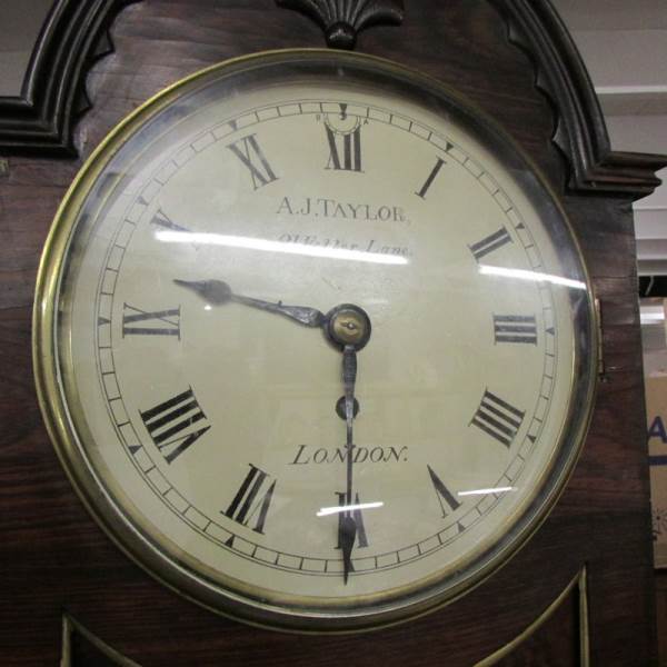 A mid to late 19th century single fusee bracket clock, maker A. J. Taylor, 21, Fetter Lane, London. - Image 4 of 11