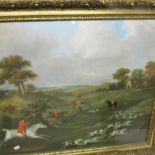 A framed and glazed hunting print (image 64.