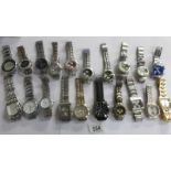 20 assorted gent's chronograph wristwatches.