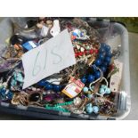 A very large collection of unsorted costume jewellery.