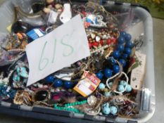 A very large collection of unsorted costume jewellery.