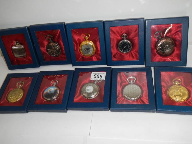 10 boxed contemporary pocket watches (all need batteries) - Image 3 of 5