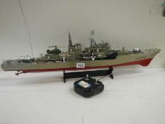 A model battleship, 29"long.