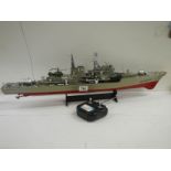 A model battleship, 29"long.