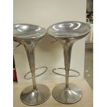 A pair of bar stools - Bombo design Stefano Giovannoni 'MAGIS' made in Italy.