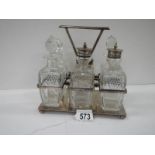 A good 6 bottle cruet in good condition.