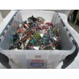 A very large collection of unsorted costume jewellery,