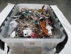 A very large collection of unsorted costume jewellery.