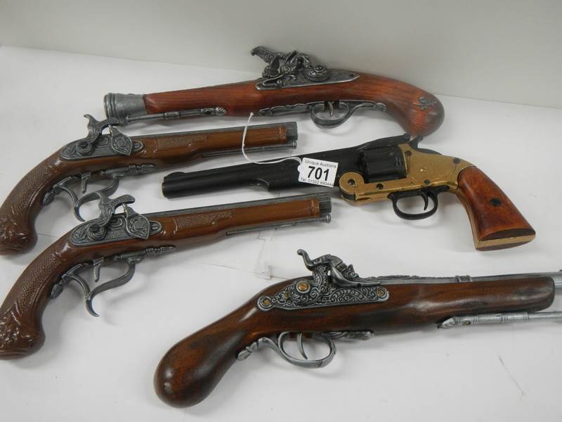 5 replica ornamental guns.