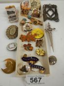 A mixed lot of badges etc.