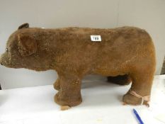 An early Chad Valley bear, 25" long by 13" high.