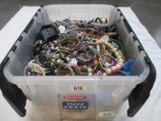 A very large collection of unsorted costume jewellery.