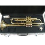 An un-named brass trumpet in good working order and complete.