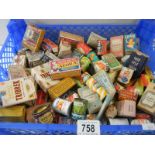 A large mixed lot of vintage packaging.