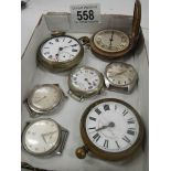 A mixed lot of pocket watches for spare or repair.