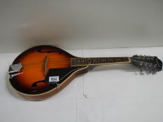 An 8 string Tanglewood teardrop mandolin.