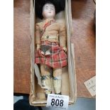 A small early French doll, a/f.