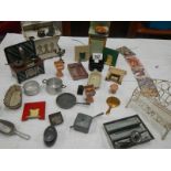 A mixed lot of dolls house items including cooking utensils.