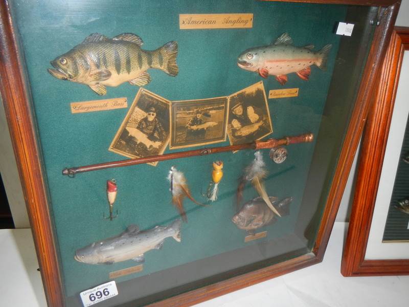 2 framed and glazed angling related collages. - Image 2 of 3