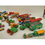 A box of various die cast including Lesney Matchbox.